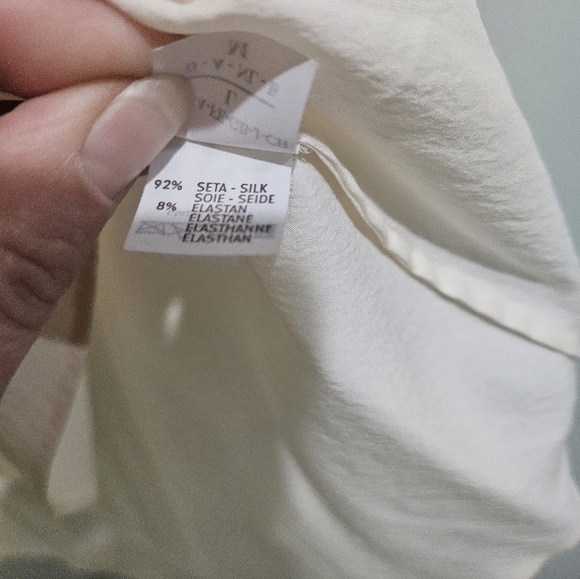 Brunello Cucinelli Sleeveless Cream Draped Silk Top Size Large - Picture 8 of 8